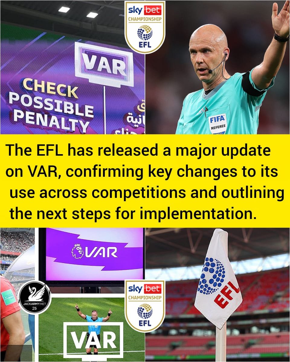 The EFL has released a major update on VAR, confirming key changes to ...